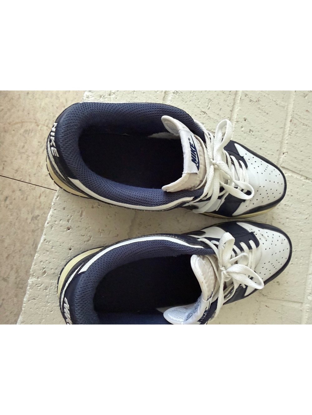 Nike Dunk Low Retro Navy and White Sneakers Size 10
